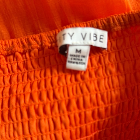 Vibrant Orange Halter Dress University of Tennessee size Medium - Picture 4 of 6